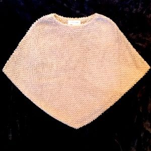 Black Rivet Fuzzy Poncho